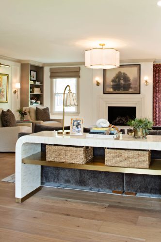 Real wood floors in a stylish living room setting.