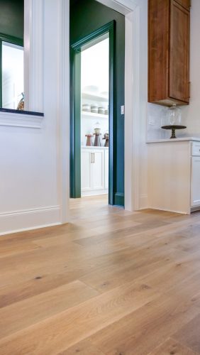 European white oak flooring installed in hallway of Memphis home.