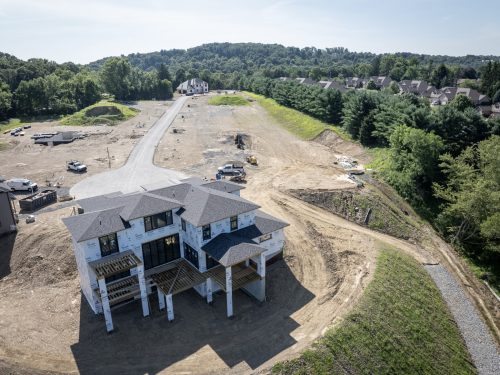 Construction on Hampton Township home in Pittsburgh, PA by Madia Homes