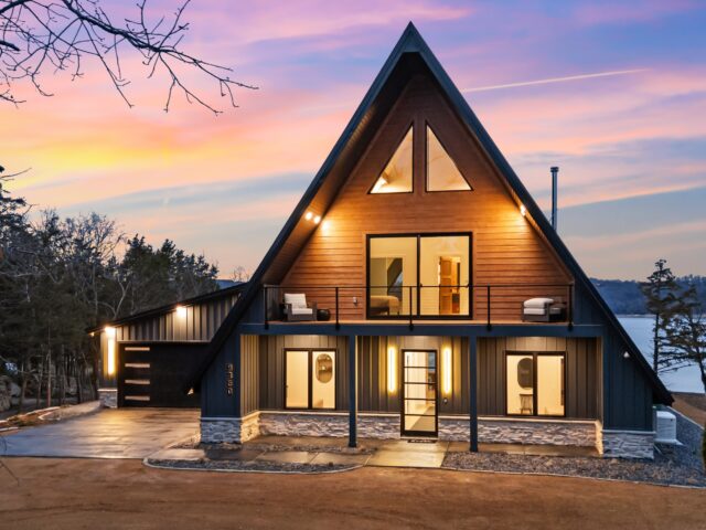 Inside an Arkansas A-Frame Lake House Designed for Indoor-Outdoor Living
