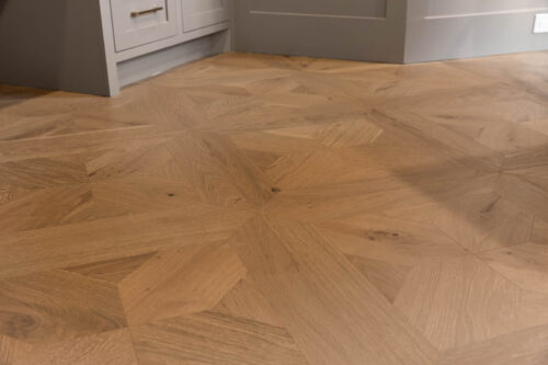 Houston-area office with custom European white oak panels