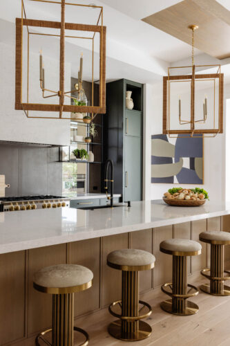 Modern kitchen with oak flooring and natural materials Naples FL