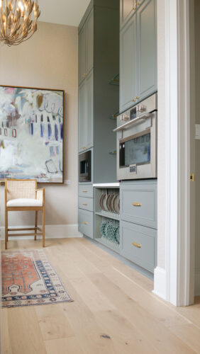 Bright Germantown interior with custom built-ins and wirebrushed white oak floors