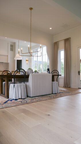Vesta Home Show dining room with organic modern styling