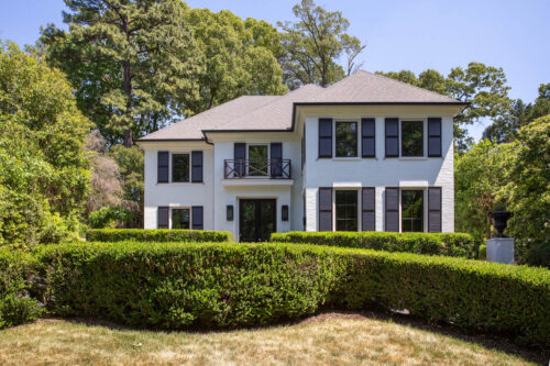 Renovated Raleigh home showcasing timeless architecture and elegant curb appeal.