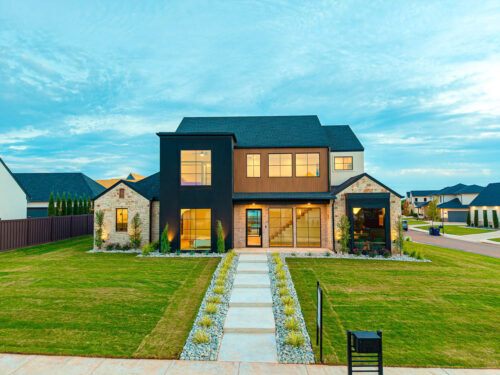 Exterior of new construction home by Crabtree Homes in Oklahoma City