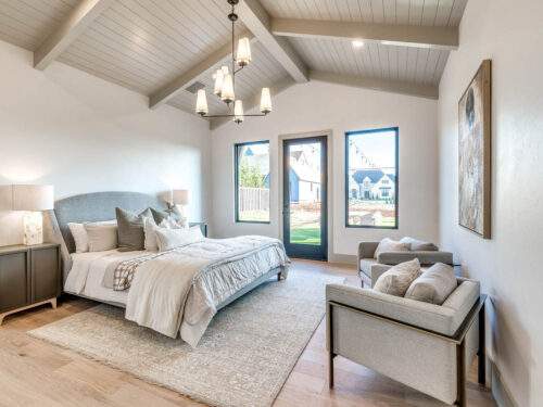 European White Oak floors creating a quiet foundation for a relaxed bedroom retreat