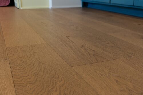 Close up of Mont Rochard Provence European white oak flooring